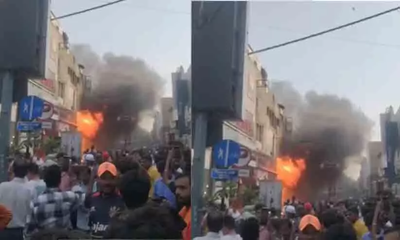 Massive Fire At Clothing Showroom In Delhi