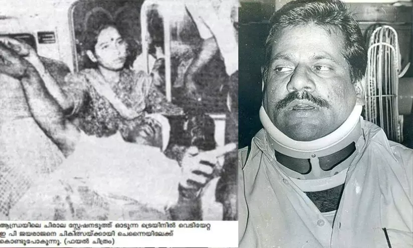 ‘തോക്കും പണവും തന്ന് കൊല്ലാനയച്ചത് സുധാകരനാണെന്ന് പ്രതികൾ മൊഴിനൽകിയിരുന്നു, കുറ്റവിമുക്തനാക്കിയാലും സുധാകരൻ കുറ്റവാളി അല്ലാതാകില്ല’ -ഇ.പി. ജയരാജൻ ‘തോക്കും പണവും തന്ന് കൊല്ലാനയച്ചത് സുധാകരനാണെന്ന് പ്രതികൾ മൊഴിനൽകിയിരുന്നു, കുറ്റവിമുക്തനാക്കിയാലും സുധാകരൻ കുറ്റവാളി അല്ലാതാകില്ല’ -ഇ.പി. ജയരാജൻ