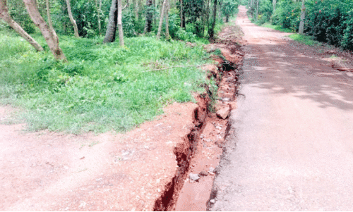 The rain washed away the roads.