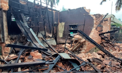 One person was injured after the house collapsed in the rain