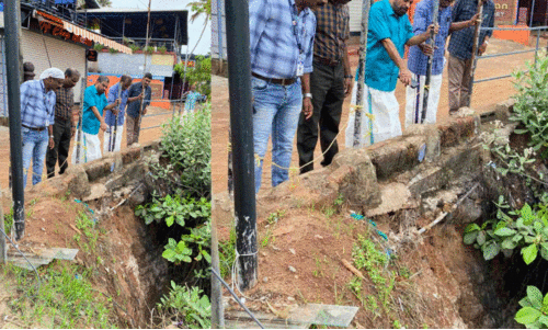 Traffic on the pavement was temporarily banned at Papanasam