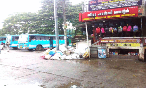 പൊതുസ്ഥലത്ത് മാലിന്യം തള്ളി പഞ്ചായത്ത്​ ‘മാതൃക’ ​