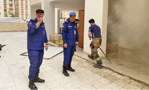 A fire broke out in a building in Khaitan