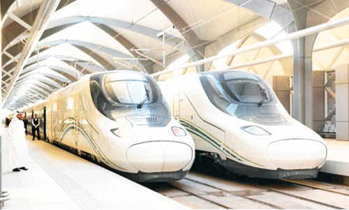 Saudi train with a record increase in the number of passengers