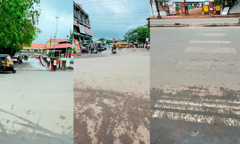 Where is the line to cross the road?