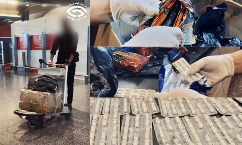 Prohibited drugs seized from travelers from Hamad airport