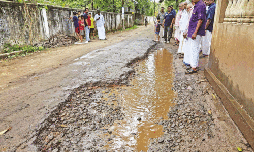 Road upgrade halfway through;  Locals protest