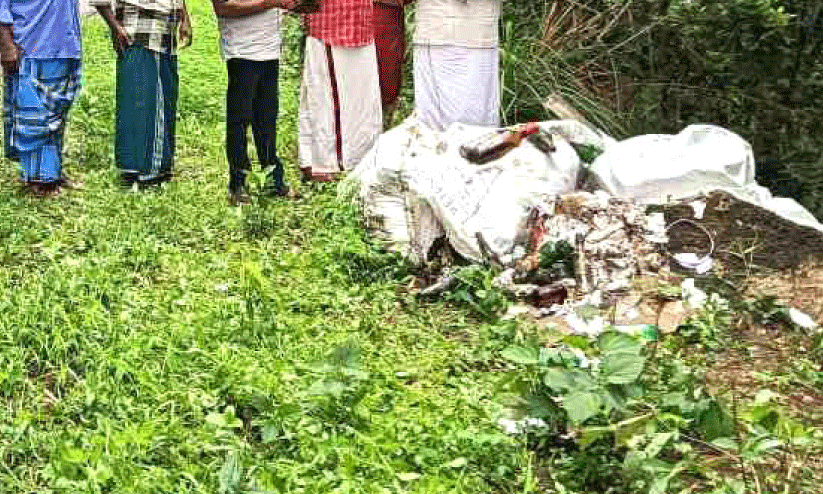 Beverage outlet garbage dumped in tribal area