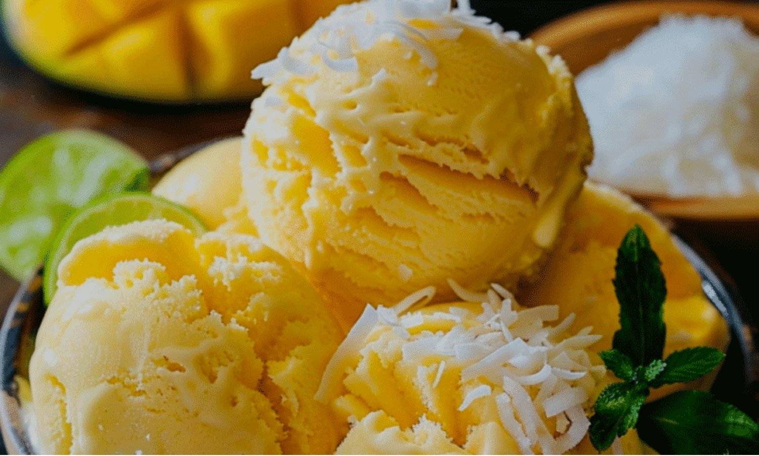 Coconut Mango Ice Cream