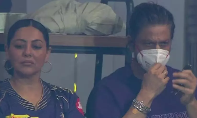 ആശുപത്രി വിട്ട ഷാറൂഖ് ഖാൻ ഫൈനൽ കാണാൻ ഗാലറിയിൽ