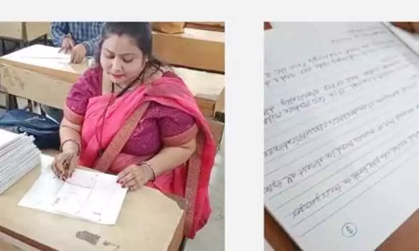 വിദ്യാർഥികളുടെ ഉത്തരക്കടലാസ്   വായിച്ചുപോലും നോക്കാതെ യാന്ത്രികമായി മാർക്കിട്ട് അധ്യാപിക; രോഷംകൊണ്ട് നെറ്റിസൺസ്