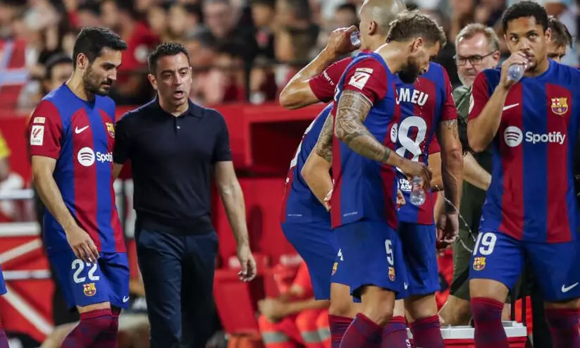 അവസാന മത്സരത്തിൽ ജയത്തോടെ ബാഴ്സയുടെ പരിശീലക വേഷം അഴിച്ച് സാവി അവസാന മത്സരത്തിൽ ജയത്തോടെ ബാഴ്സയുടെ പരിശീലക വേഷം അഴിച്ച് സാവി