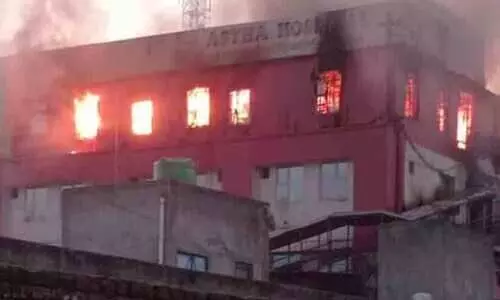 fire breaks out at hospital in up baghpat