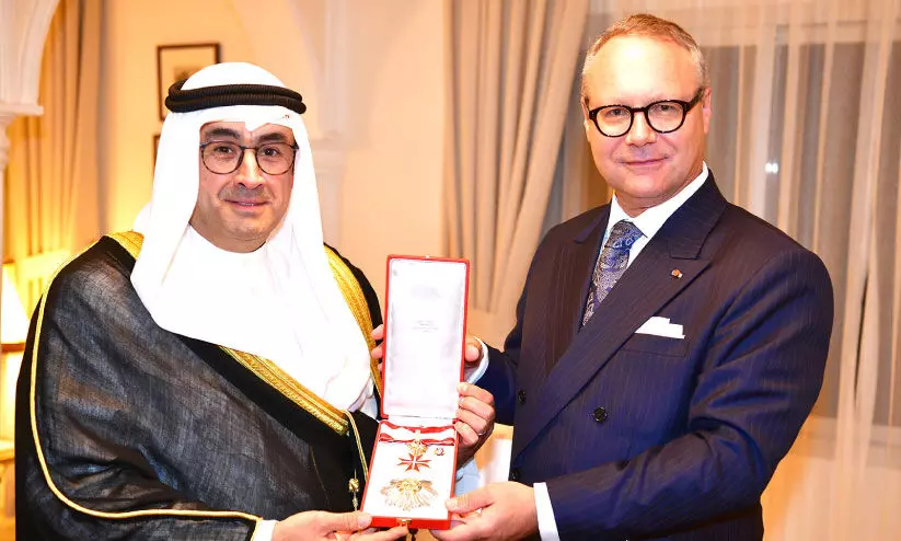 handed over golden star award to Ambassador handed over golden star award to Ambassador