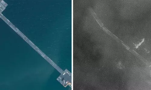 ഗസ്സയിലേക്ക് സഹായമെത്തിക്കാനായി യു.എസ് നിർമിച്ച കടൽപ്പാലം തകർന്നു