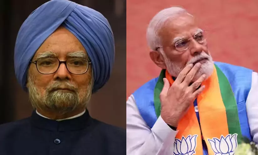 നരേന്ദ്ര മോദി പൊതുപ്രസംഗത്തിന്റെ അന്തസ്സ് കളഞ്ഞ ആദ്യ പ്രധാനമന്ത്രിയെന്ന് മൻമോഹൻ സിങ്