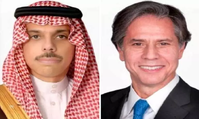 Amir Faisal bin Farhan, Antony Blinken Amir Faisal bin Farhan, Antony Blinken