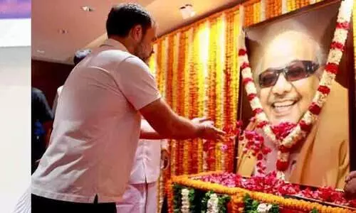 കരുണാനിധിയുടെ 100ാം ജന്മവാർഷിക ചടങ്ങിൽ   പ​ങ്കെടുത്ത് സോണിയയും രാഹുലും