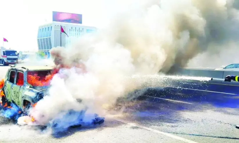 ക​ഴി​ഞ്ഞ​വ​ർ​ഷം തീ​പി​ടി​ച്ച​ത്​ 953 വാ​ഹ​ന​ങ്ങ​ൾ​ക്ക്​