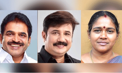 കെ.​സി. വേ​ണു​ഗോ​പാ​ൽ, എ.​എം. ആ​രി​ഫ്,  ശോ​ഭ സു​രേ​ന്ദ്ര​ൻ