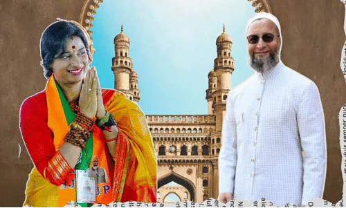 ഹൈദരാബാദിൽ ഉവൈസിക്ക് മൂന്നുലക്ഷം വോട്ടിന്റെ ലീഡ്