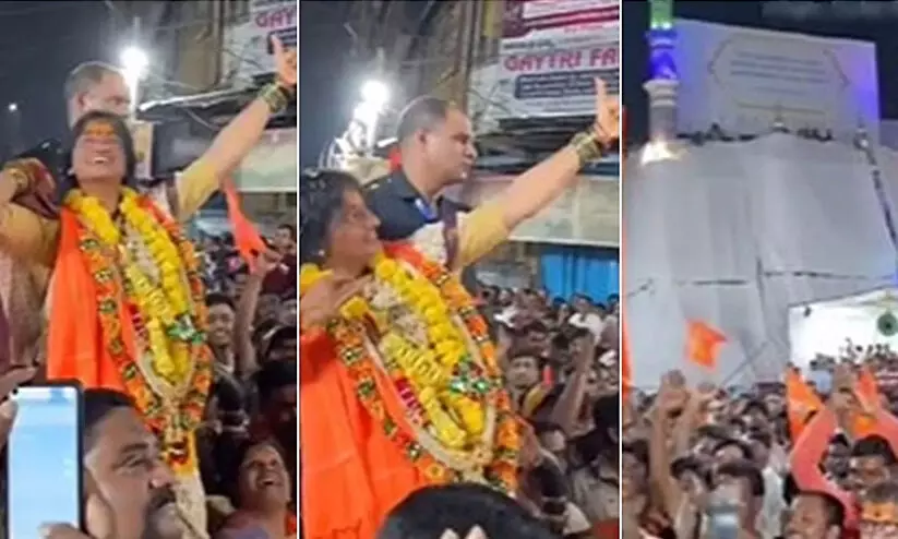 madhavi latha arrow to masjid