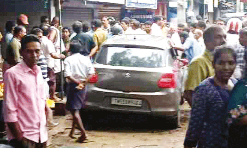 Car crashes into autos\