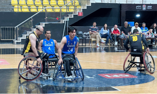 Kuwait team in wheelchair basketball championship