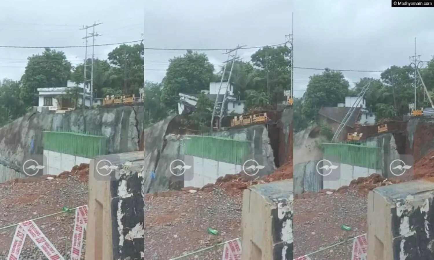 kannur house collapsed