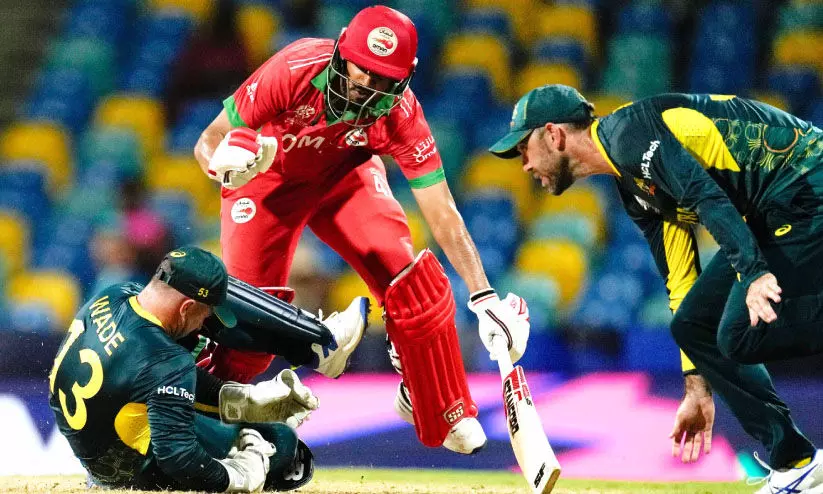 ട്വന്റി20 ലോകകപ്പ്: ആസ്ട്രേലിയയെ വിറപ്പിച്ച് ഒമാൻ ട്വന്റി20 ലോകകപ്പ്: ആസ്ട്രേലിയയെ വിറപ്പിച്ച് ഒമാൻ