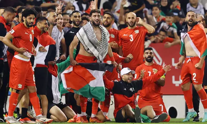 ‘ലോകമേ കാണൂ...ഈ മോഹങ്ങൾക്ക് മരണമില്ല!’ ചോരാത്ത പോരാട്ടവീര്യവുമായി ഫുട്ബാളിൽ ചരിത്രം കുറിച്ച് ഫലസ്തീൻ