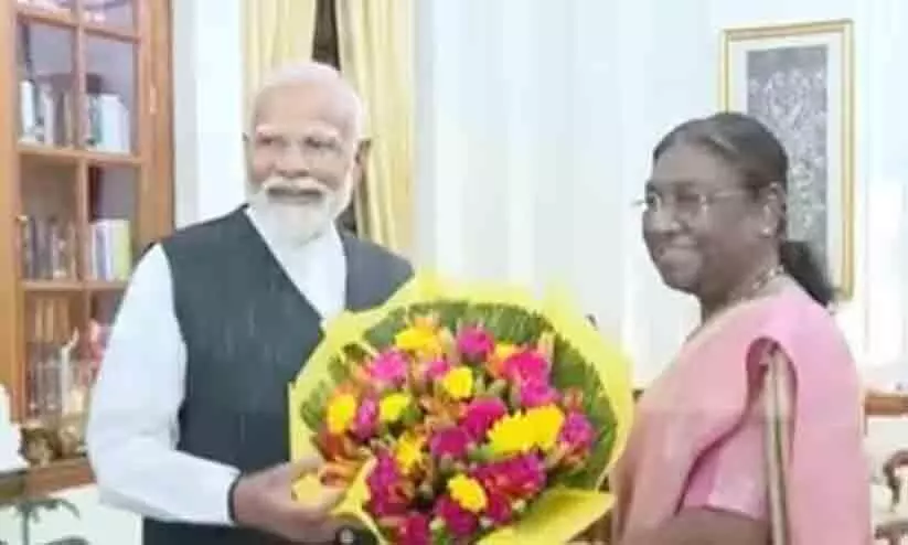 Narendra Modi meets President Murmu Narendra Modi meets President Murmu