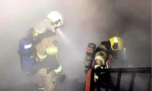 Fire Rescue Squad trying to put out the fire