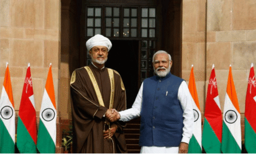 Narendra Modi And  Haitham bin Tarik