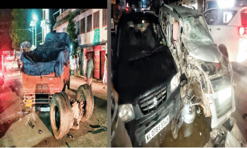 Mini lorry-car collision Mini lorry-car collision