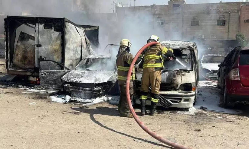 Fireforce put out vehicle fires
