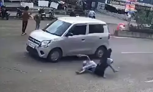 Car Hit Women