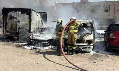 Fireforce put out vehicle fires