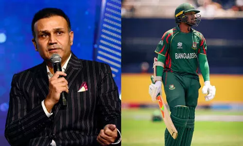 സെവാഗിന് ബഹുമാനം എന്താണെന്നറിയില്ല...; ഷാകിബിനെ വിമർശിച്ച മുൻ ഇന്ത്യൻ ഓപ്പണർക്കെതിരെ ആഞ്ഞടിച്ച് സഹതാരം