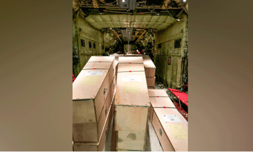 Dead bodies on Indian Air Force plane Dead bodies on Indian Air Force plane