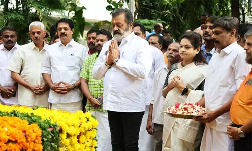 Suresh Gopi at Murali Mandiram