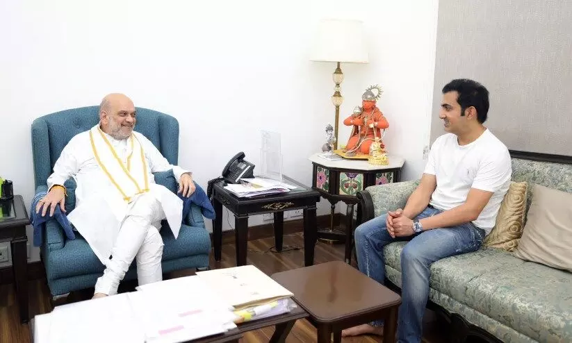 ഇന്ത്യൻ ടീമിന്റെ പരിശീലകൻ ആകുമെന്ന അഭ്യൂഹങ്ങൾക്കിടെ അമിത് ഷായെ കണ്ട് ഗൗതം ഗംഭീർ ഇന്ത്യൻ ടീമിന്റെ പരിശീലകൻ ആകുമെന്ന അഭ്യൂഹങ്ങൾക്കിടെ അമിത് ഷായെ കണ്ട് ഗൗതം ഗംഭീർ