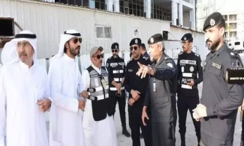 Officers in inspection