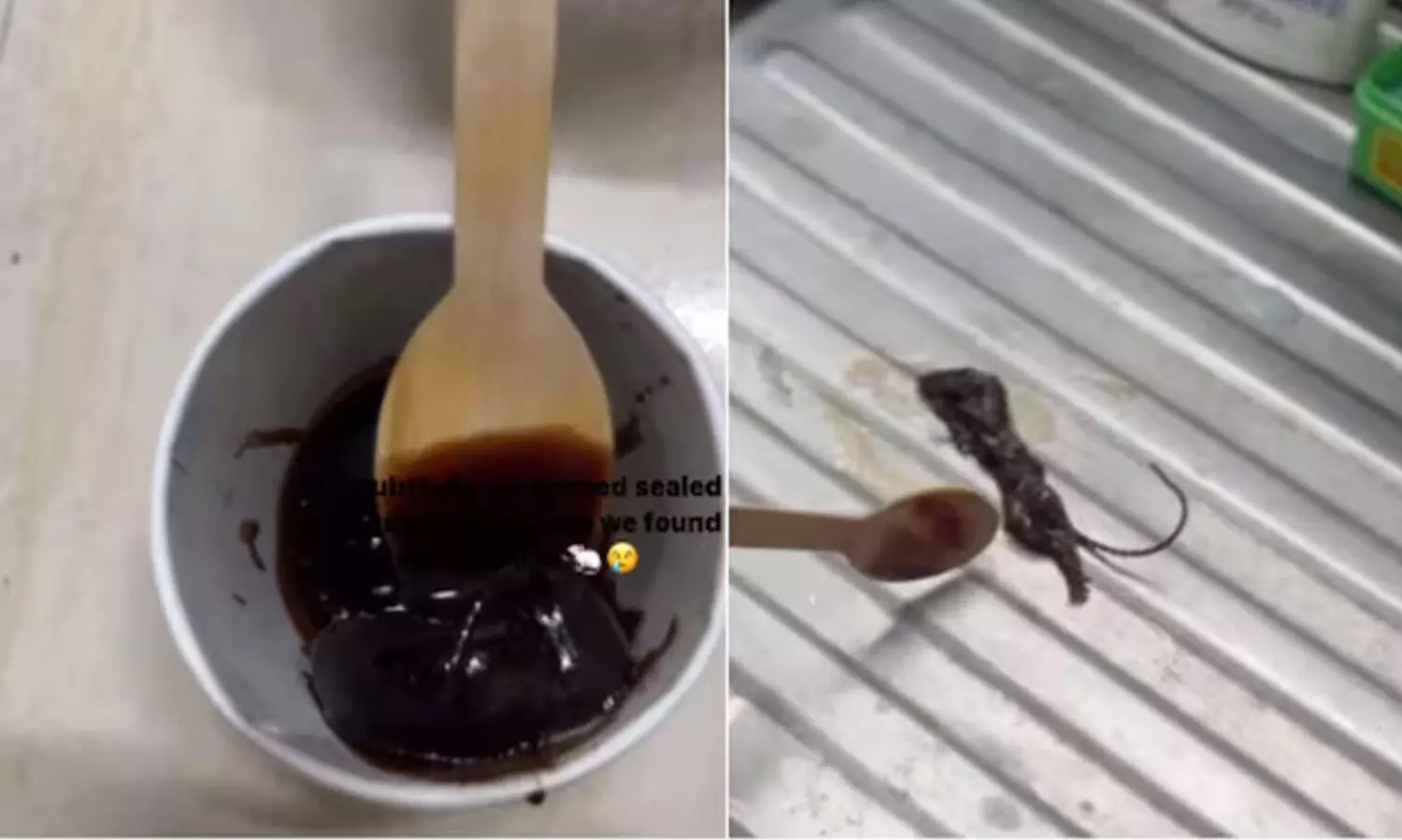 ഹെർഷെയുടെ ചോക്ലേറ്റ് സിറപ്പിൽ ചത്ത എലി