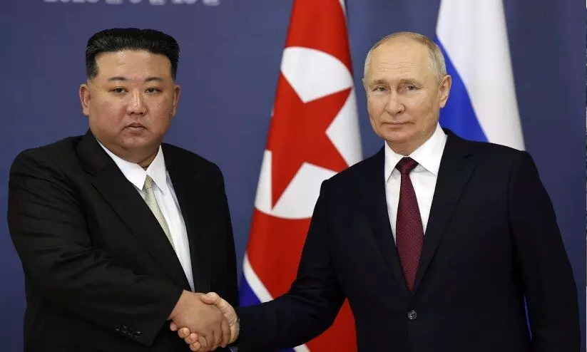 യുക്രെയ്ൻ ആക്രമണത്തിൽ റഷ്യക്ക് കിമ്മിന്റെ പൂർണ പിന്തുണ; സഹകരണം ഊർജിതമാക്കും യുക്രെയ്ൻ ആക്രമണത്തിൽ റഷ്യക്ക് കിമ്മിന്റെ പൂർണ പിന്തുണ; സഹകരണം ഊർജിതമാക്കും