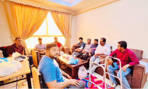 Pravasi Welfare Members Visiting injured