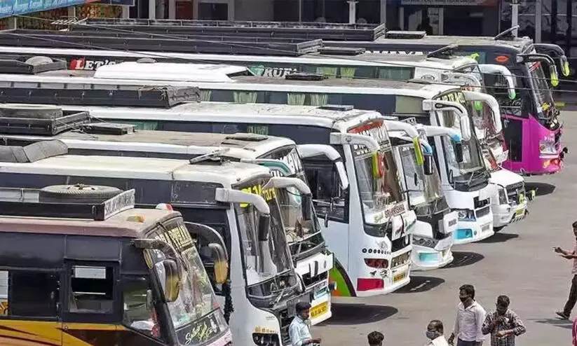 പെർമിറ്റ് ചട്ട ലംഘനം; കേരളത്തില്‍നിന്നുള്ളവ അടക്കം 547 ബസുകൾക്ക് തമിഴ്നാട്ടിൽ വിലക്ക്