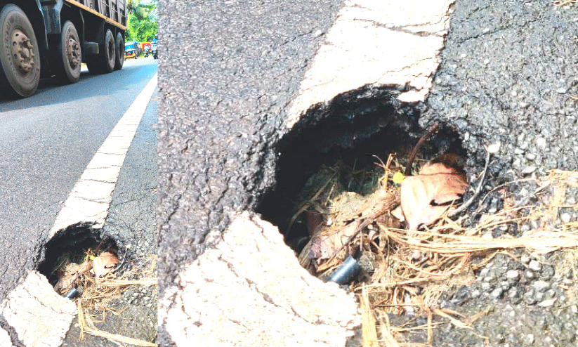 അ​പ​ക​ട​ക്കെ​ണി​യാ​യി കൊ​ല്ലം-​വ​ണ്ടി​പ്പെ​രി​യാ​ർ ദേ​ശീ​യപാ​ത