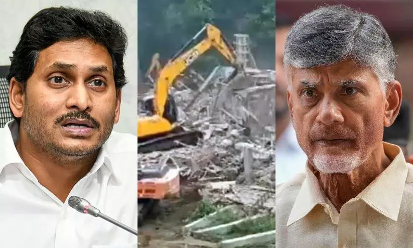 Jagan Reddy accuses Chandrababu Naidu of vendetta after Andhra office demolished
