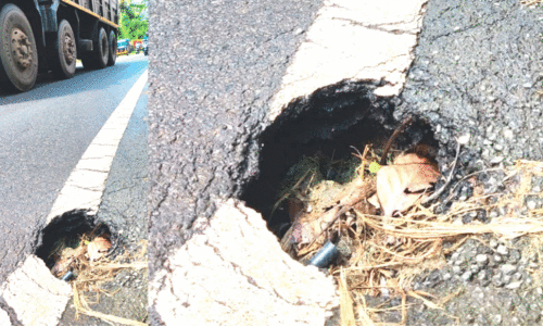 അ​പ​ക​ട​ക്കെ​ണി​യാ​യി കൊ​ല്ലം-​വ​ണ്ടി​പ്പെ​രി​യാ​ർ ദേ​ശീ​യപാ​ത